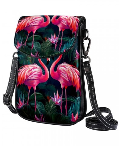 Crossbody Bags for Women,Crossbody Bag Men,Small Sling Bag,Flamingo Palm Tree Tropical,Crossbody Purse $14.26 Crossbody Bags