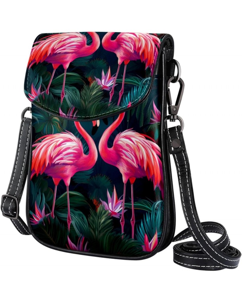 Crossbody Bags for Women,Crossbody Bag Men,Small Sling Bag,Flamingo Palm Tree Tropical,Crossbody Purse $14.26 Crossbody Bags