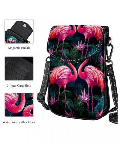 Crossbody Bags for Women,Crossbody Bag Men,Small Sling Bag,Flamingo Palm Tree Tropical,Crossbody Purse $14.26 Crossbody Bags