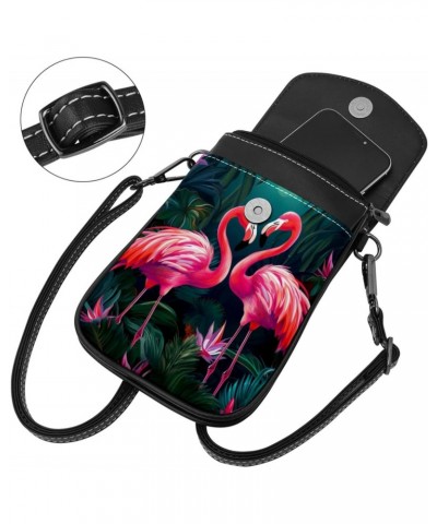 Crossbody Bags for Women,Crossbody Bag Men,Small Sling Bag,Flamingo Palm Tree Tropical,Crossbody Purse $14.26 Crossbody Bags