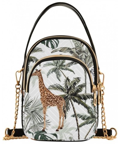 Giraffe Zebra Crossbody Bag for Women Cell Phone Purse Wallet with Removable Chain Shoulder Handbag for Travel Work Phone Pas...