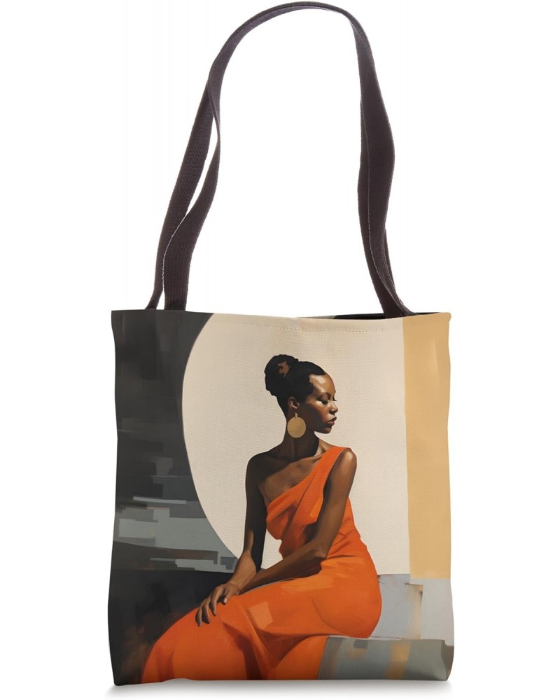 African American Woman Queen Elegant Black Melanin Artistic Tote Bag $12.15 Totes