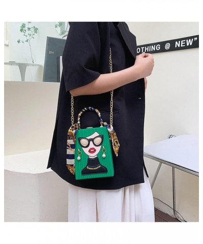 Novelty Unique 3D Lady Face PU Leather Top Handle Satchel Handbags for Women Funky Tote Purse Hobo Crossbody Shoulder bags Ac...