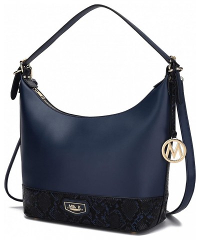 Shoulder Bag for Women, Vegan Leather Hobo Fashion Handbag Messenger Purse Diana Navy $20.58 Shoulder Bags