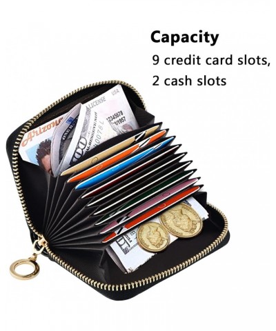 Spring Birds Animal Stripe Slim Card Organizer Wallet Womens Riskfree RFID Wallet Leather Zipper Money Organizers for Travel ...