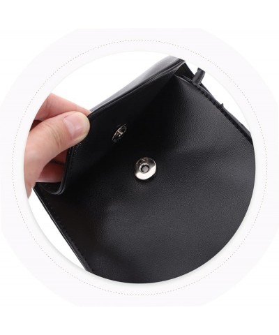 Mobile Phone Bag Sling Purses for Women Phone Bag for Outdoor Single-shoulder Bag Pu Leather Girl Black $15.77 Crossbody Bags