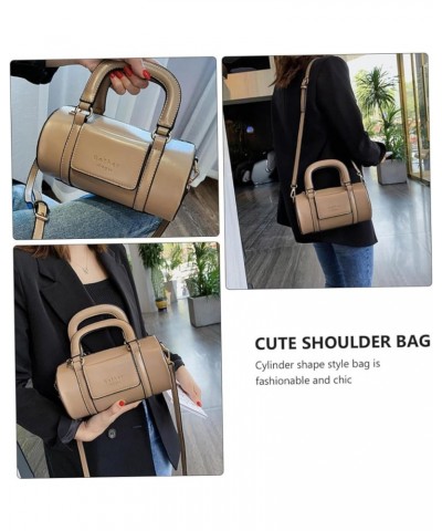 1pc cylinder shoulder bag cross body fanny bag purses for women womens crossbody purse womens cross body Khaki $14.14 Crossbo...