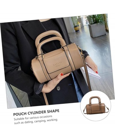 1pc cylinder shoulder bag cross body fanny bag purses for women womens crossbody purse womens cross body Khaki $14.14 Crossbo...