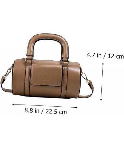 1pc cylinder shoulder bag cross body fanny bag purses for women womens crossbody purse womens cross body Khaki $14.14 Crossbo...