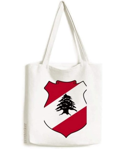 Lebanon Asia National Emblem Tote Canvas Bag Shopping Satchel Casual Handbag $17.66 Totes