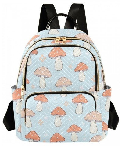 Cute Cartoon Little Mushrooms Mini Backpack Purse for Women, Travel Backpack Fashion Backpack Handbag Shoulder Bag Small Casu...