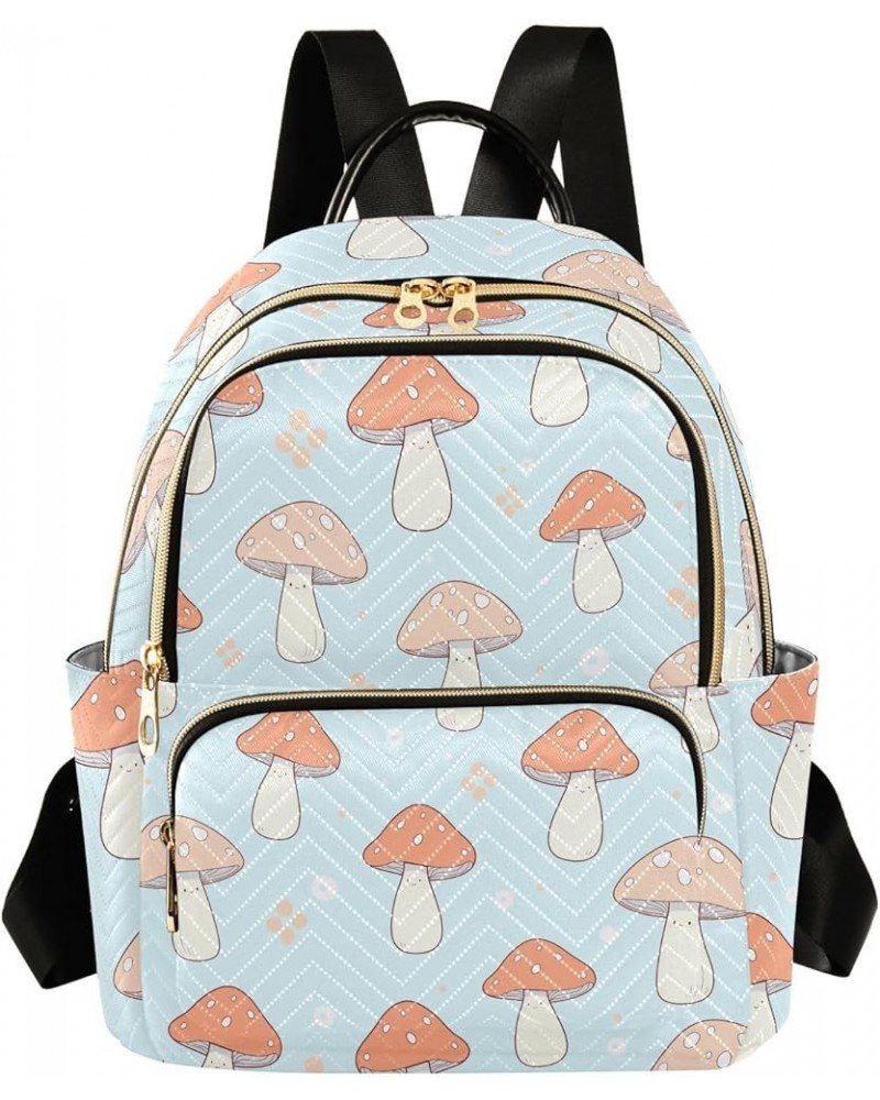 Cute Cartoon Little Mushrooms Mini Backpack Purse for Women, Travel Backpack Fashion Backpack Handbag Shoulder Bag Small Casu...