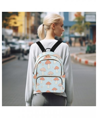 Cute Cartoon Little Mushrooms Mini Backpack Purse for Women, Travel Backpack Fashion Backpack Handbag Shoulder Bag Small Casu...