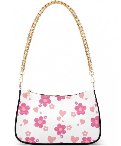 Women Shoulder Bag Spotted Flowers Pattern Lightweight Clutch Handbags Casual Tote Handbags $15.00 Totes