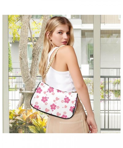 Women Shoulder Bag Spotted Flowers Pattern Lightweight Clutch Handbags Casual Tote Handbags $15.00 Totes