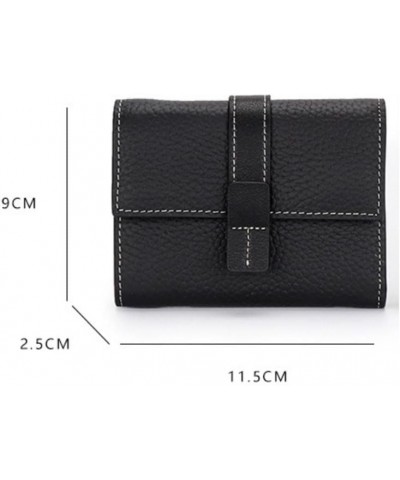 Women's Cowhide Money Clips Business Wallets Card Cases Leather Blocking Wallet Purse Money Organisers (Size : Brown) One Col...