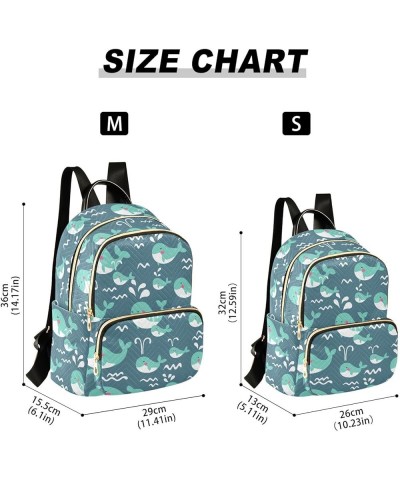 Whales Pastel Colors Backpack Purse for Women Fashion Ladies Shoulder Bags Travel Bag Back Pack Weekend Bag,S Medium $16.42 B...