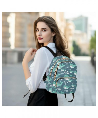 Whales Pastel Colors Backpack Purse for Women Fashion Ladies Shoulder Bags Travel Bag Back Pack Weekend Bag,S Medium $16.42 B...