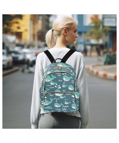 Whales Pastel Colors Backpack Purse for Women Fashion Ladies Shoulder Bags Travel Bag Back Pack Weekend Bag,S Medium $16.42 B...