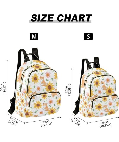 Shiba Inu Dog and Sunflower Backpack Purse for Women Anti Theft Backpack Small Travel Backpack Shoulder Bag Small(11.41'' x 6...