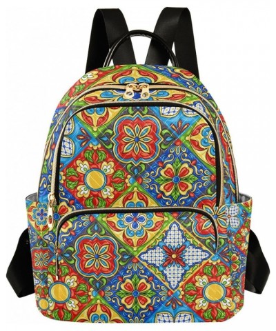 Mexican Paisley Mandala Backpack for Women Shoulder Bag Lightweight Mini Backpack Casual Daypack Back Pack for Travel Small(1...