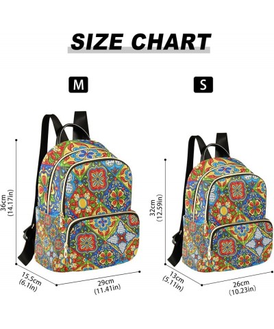 Mexican Paisley Mandala Backpack for Women Shoulder Bag Lightweight Mini Backpack Casual Daypack Back Pack for Travel Small(1...