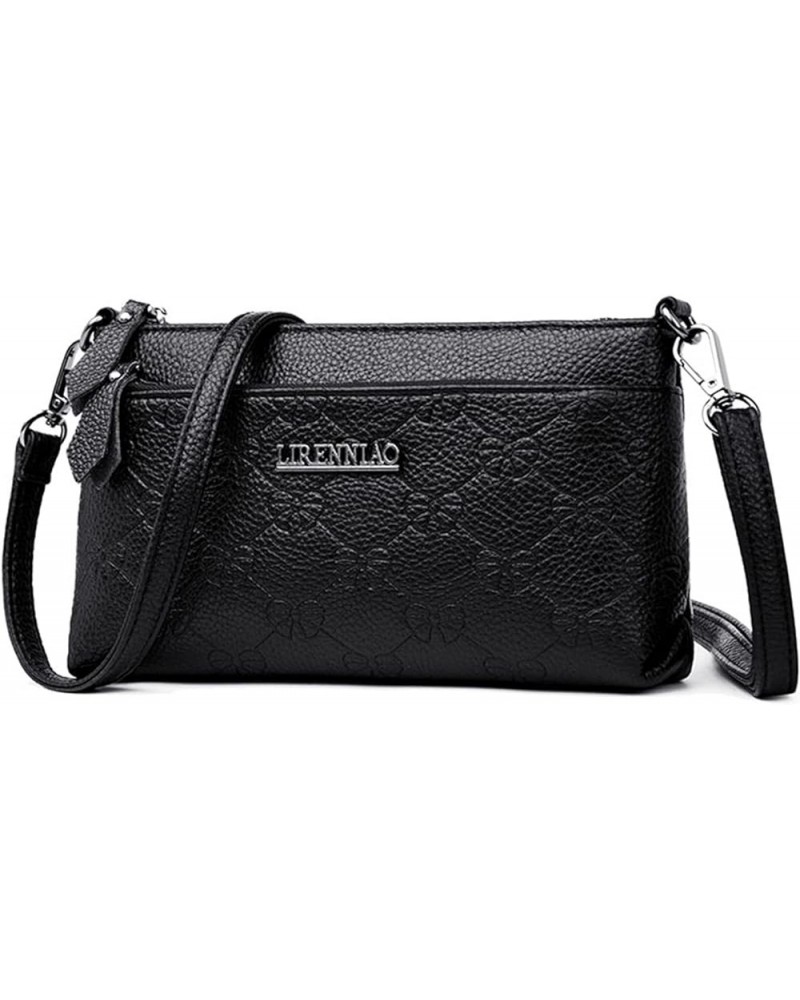 Crossbody Bag for Women, Ladies Small Shoulder Bag Vegan PU Leather Purses and Handbags Wristlet Wallet Clutch Purse Black $1...