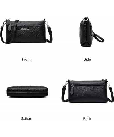 Crossbody Bag for Women, Ladies Small Shoulder Bag Vegan PU Leather Purses and Handbags Wristlet Wallet Clutch Purse Black $1...