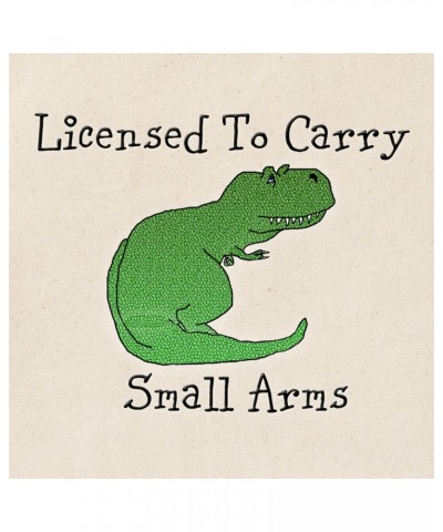 T Rex Licensed To Carry Small Arms Tote Bag Natural Canvas Tote Bag, Cloth Shopping Bag $8.00 Travel Gear