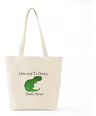 T Rex Licensed To Carry Small Arms Tote Bag Natural Canvas Tote Bag, Cloth Shopping Bag $8.00 Travel Gear