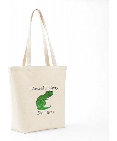 T Rex Licensed To Carry Small Arms Tote Bag Natural Canvas Tote Bag, Cloth Shopping Bag $8.00 Travel Gear