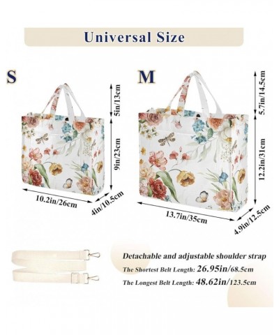 Corduroy Tote Bag for Women, Bright Floral Tote Bag Crossbody Hobo Handbag Shoulder Bag for Work Travel Butterfly 178 $17.39 ...