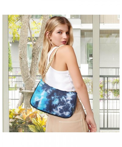 Shoulder Bag Marble Grey Glitter Marble Rose Grey Marble Pattern Batik Tie Dye Abstract Blue Navy Women Clutch Handbag Should...