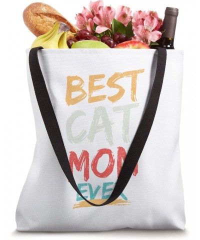 Funny Cat Lover Vintage Distressed Style Mothers Day Cat Mom Tote Bag $9.66 Totes