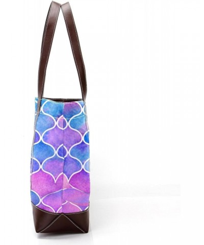 The Tote Bag For Women,Tote Bag With Zipper,Canvas Tote Bag,Bright Scales Shapes Abstract Handbags $23.38 Totes