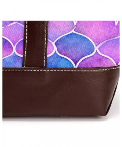 The Tote Bag For Women,Tote Bag With Zipper,Canvas Tote Bag,Bright Scales Shapes Abstract Handbags $23.38 Totes