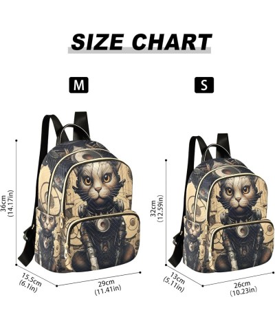 Mardi Gras Masks Colorful Quilted Backpack Purse for Women Daypack Travel Backpack Anti Theft Travel Backpack Robot Cat Small...