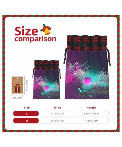 Lavender Flower Christmas Gift Bag - Stylish Eco-Friendly Polyester Bag For Your Festive Presents Music Sound Wave Small $12....