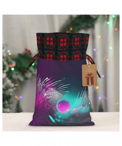 Lavender Flower Christmas Gift Bag - Stylish Eco-Friendly Polyester Bag For Your Festive Presents Music Sound Wave Small $12....