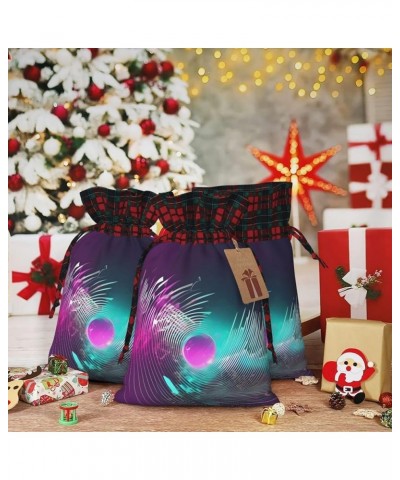 Lavender Flower Christmas Gift Bag - Stylish Eco-Friendly Polyester Bag For Your Festive Presents Music Sound Wave Small $12....