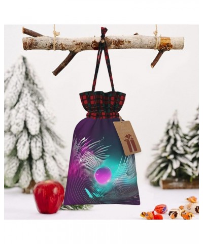 Lavender Flower Christmas Gift Bag - Stylish Eco-Friendly Polyester Bag For Your Festive Presents Music Sound Wave Small $12....