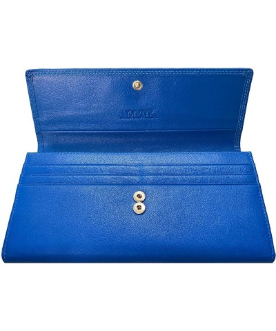 Women's Soft Genuine Luxury Leather Clutch Wallet Card Holder Purse, Pink (blue) blue $25.30 Wallets