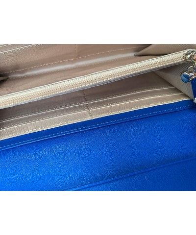 Women's Soft Genuine Luxury Leather Clutch Wallet Card Holder Purse, Pink (blue) blue $25.30 Wallets