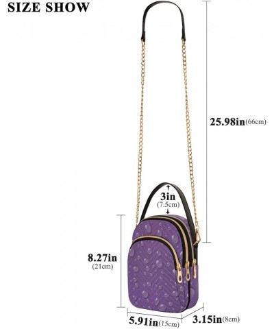 Game Console Icons Crossbody Bags for Women Small Chain Bags with Leather Handle Purple Water Drops $12.31 Shoulder Bags