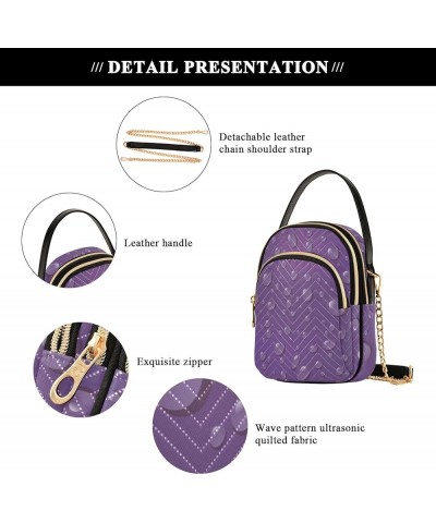 Game Console Icons Crossbody Bags for Women Small Chain Bags with Leather Handle Purple Water Drops $12.31 Shoulder Bags