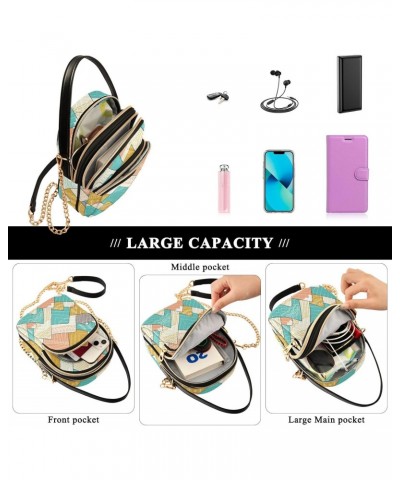 Mountains Crossbody Bag for Women Cell Phone Purse Wallet with Removable Chain Shoulder Handbag for Travel Work Passport Phon...