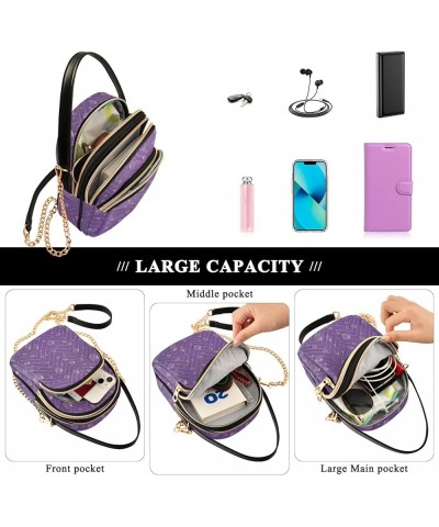 Game Console Icons Crossbody Bags for Women Small Chain Bags with Leather Handle Purple Water Drops $12.31 Shoulder Bags