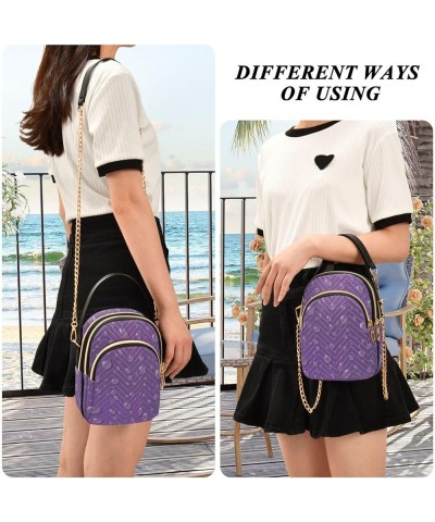 Game Console Icons Crossbody Bags for Women Small Chain Bags with Leather Handle Purple Water Drops $12.31 Shoulder Bags