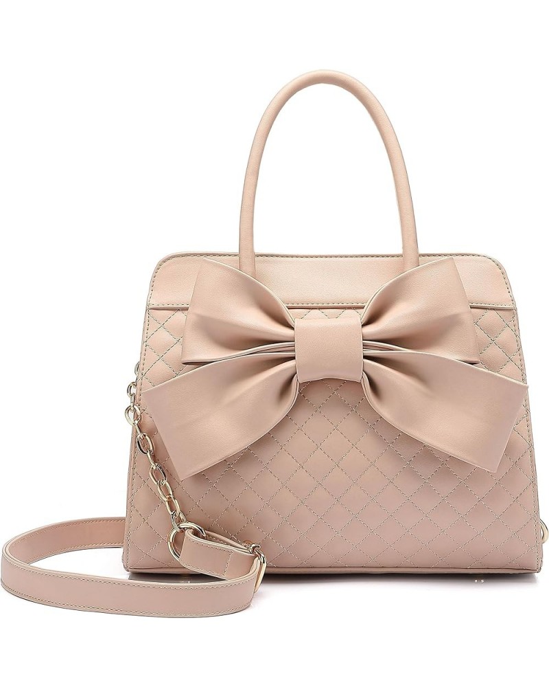 Purses for Women, Bow Quilted Handbags Purse, Vintage Faux Leather Crossbody Bags for Women w/Chain Strap, H1048 Pink $25.84 ...