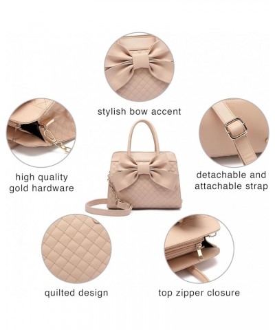 Purses for Women, Bow Quilted Handbags Purse, Vintage Faux Leather Crossbody Bags for Women w/Chain Strap, H1048 Pink $25.84 ...